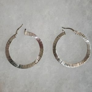 Sterling Silver Wide Width Hoops